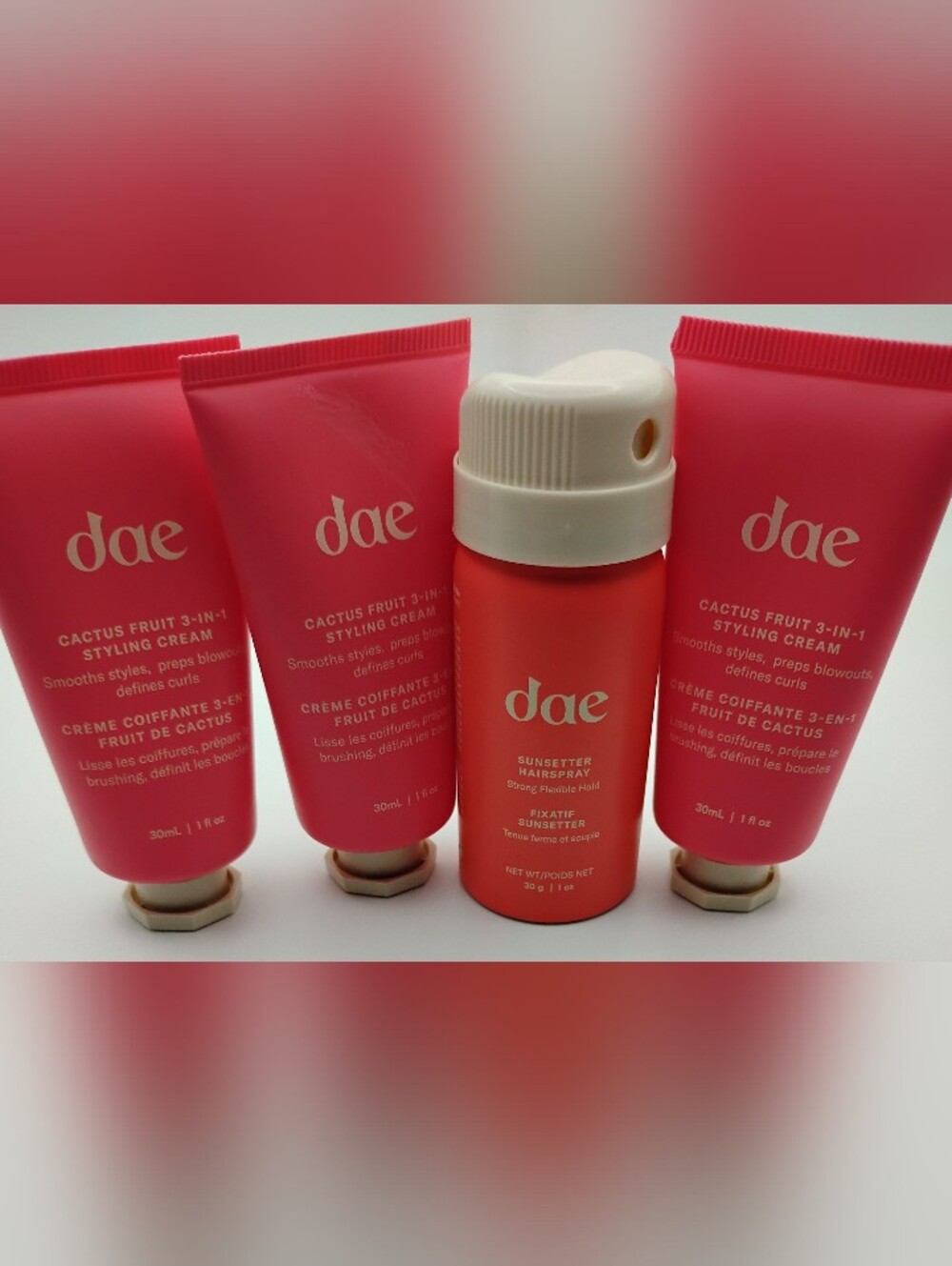 3 dae Cactus Fruit 3-in-1 Styling Cream & 1 Hair Spray Set BNWOT